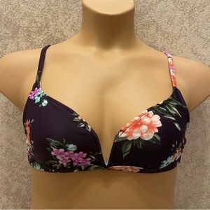 Shade & Shore Floral Bikini Top Multicolor Flowers